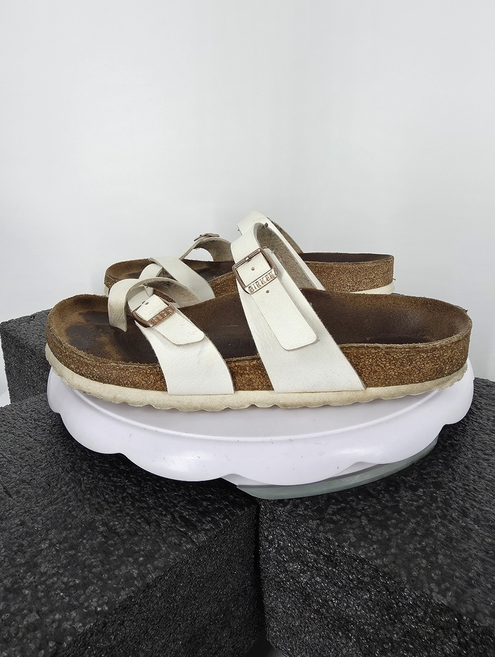 Birkenstock Mayari White Strappy Sandals Size 37 Narrow Women’s 6-6.5 Shoes
